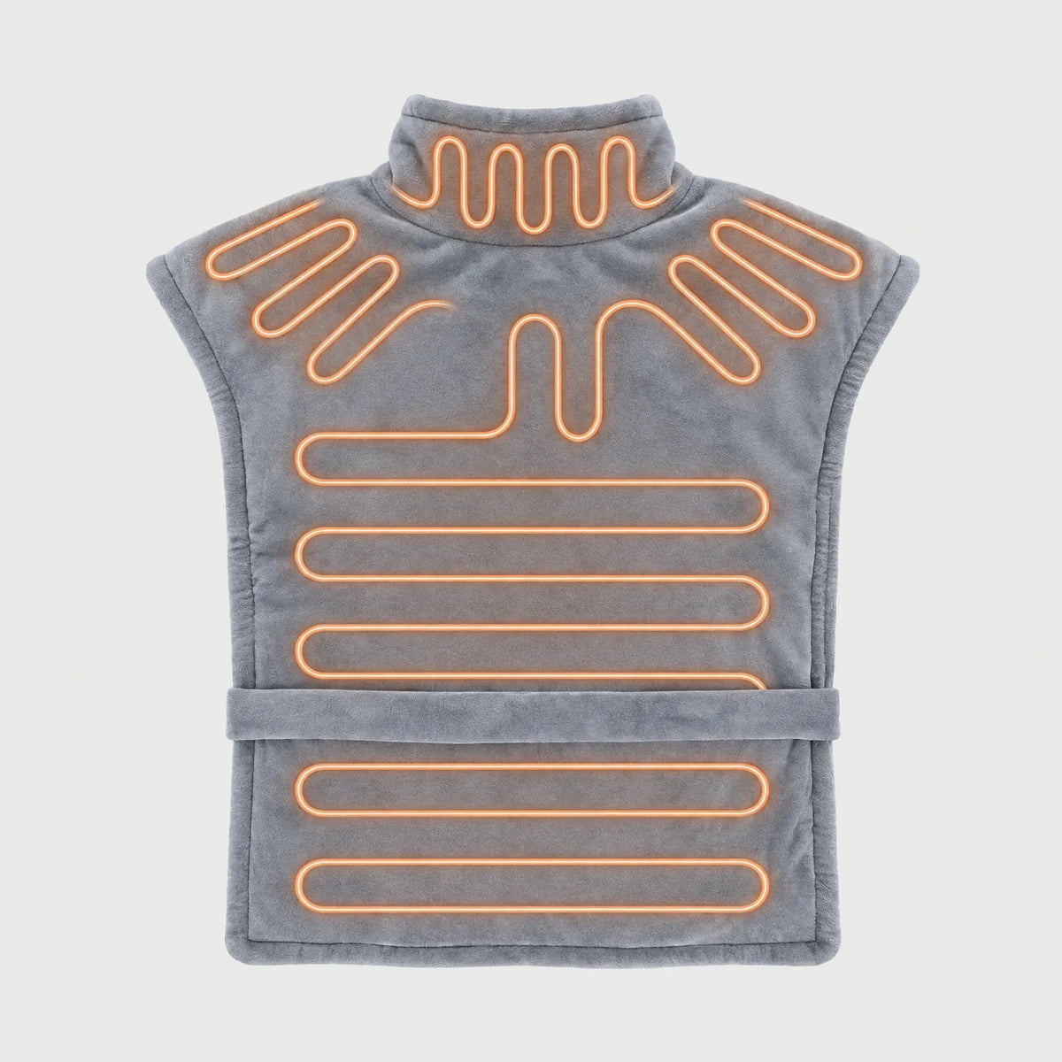 Heating wire in the shoulder wrap: collar, shoulders and back